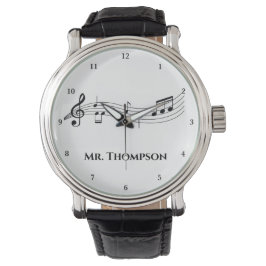 Musical Notes Band of Choir Teacher Custom Music Horloge