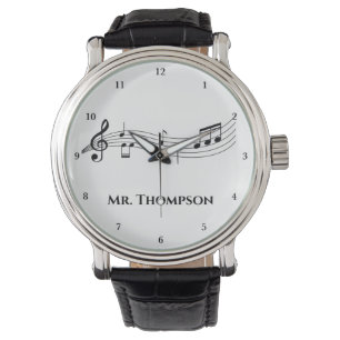 Musical Notes Band of Choir Teacher Custom Music Horloge