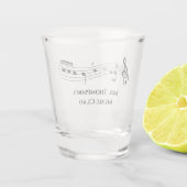 Musical Notes Band of Choir Teacher Custom Music Shot Glas (Achterkant)