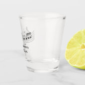 Musical Notes Band of Choir Teacher Custom Music Shot Glas (Rechts)