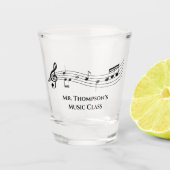 Musical Notes Band of Choir Teacher Custom Music Shot Glas (Voorkant)