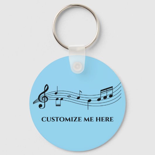 Musical Notes Band of Choir Teacher Custom Music Sleutelhanger (Voorkant)