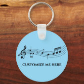 Musical Notes Band of Choir Teacher Custom Music Sleutelhanger (Voorkant)