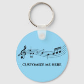 Musical Notes Band of Choir Teacher Custom Music Sleutelhanger (Achterkant)