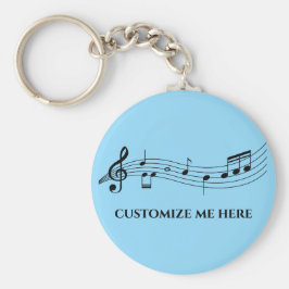 Musical Notes Band of Choir Teacher Custom Music Sleutelhanger