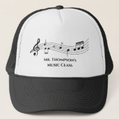 Musical Notes Band of Choir Teacher Custom Music Trucker Pet (Voorkant)
