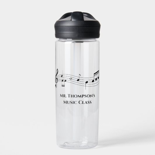 Musical Notes Band of Choir Teacher Custom Music Waterfles (Voorkant)