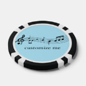 Musical Notes Band or Choir Custom Music Poker Chips (Enkel)