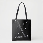 Musical Notes Bassoon Tote Bag (Voorkant)