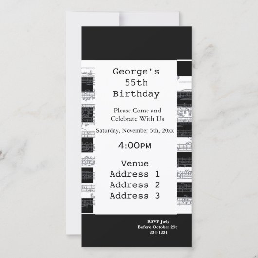 Musical Notes Birthday (Voorkant)