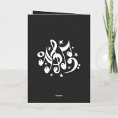 Musical Notes Birthday Card Kaart (Achterkant)