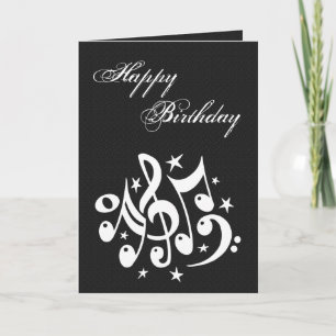 Musical Notes Birthday Card Kaart