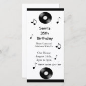 Musical Notes Birthday Uitnodigingen (Voorkant / Achterkant)