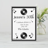 Musical Notes Birthday Uitnodigingen (Staand voorkant)