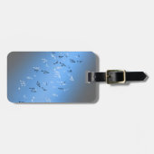 Musical Notes Blue Moon Bagagelabel (Voorkant horizontaal)