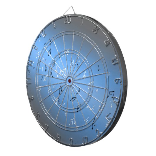 Musical Notes Blue Moon Dartboard Dartbord (Voorkant Rechts)