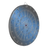 Musical Notes Blue Moon Dartboard Dartbord (Voorkant Links)