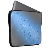 Musical Notes Blue Moon Laptop Sleeve (Voorkant Rechts)