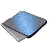 Musical Notes Blue Moon Laptop Sleeve (Voorkant onderkant)