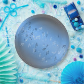 Musical Notes Blue Moon Paper Bord (Feest)