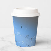 Musical Notes Blue Moon Papieren Bekers (Achterkant)