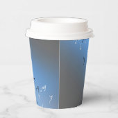 Musical Notes Blue Moon Papieren Bekers (Rechts)