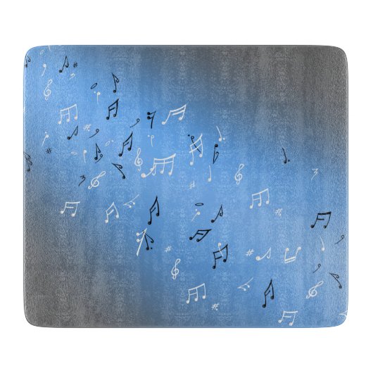 Musical Notes Blue Moon Snijplank (Voorkant)