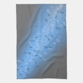 Musical Notes Blue Moon Tea Towel Theedoek (Verticaal)