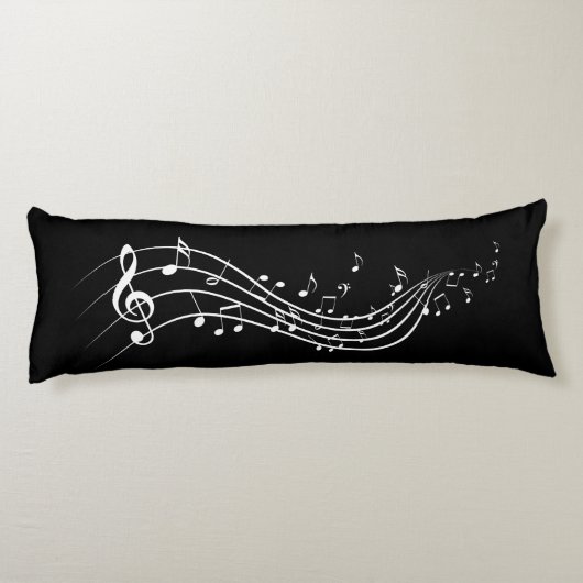 Musical Notes Body Pillow Lichaamskussen (Achterkant)