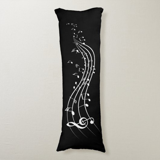 Musical Notes Body Pillow Lichaamskussen (Voorkant Verticaal)