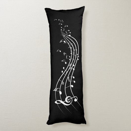 Musical Notes Body Pillow Lichaamskussen (Achterkant (Verticaal))