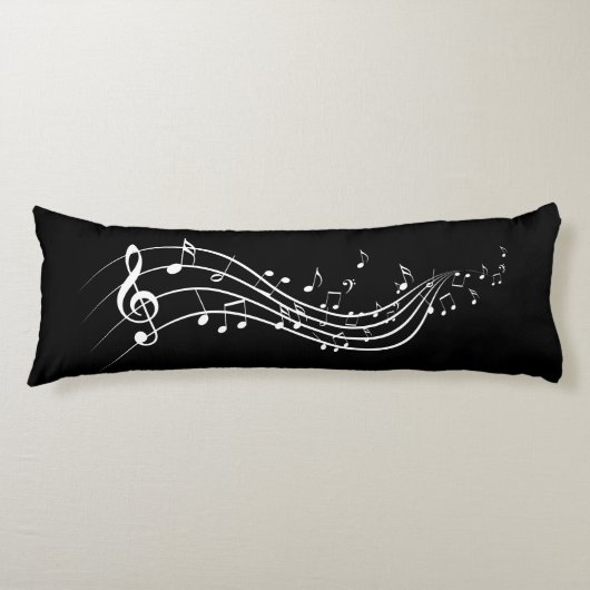 Musical Notes Body Pillow Lichaamskussen (Voorkant)