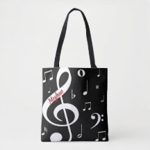 Musical Notes Canvas tas