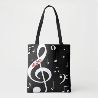 Musical Notes Canvas tas