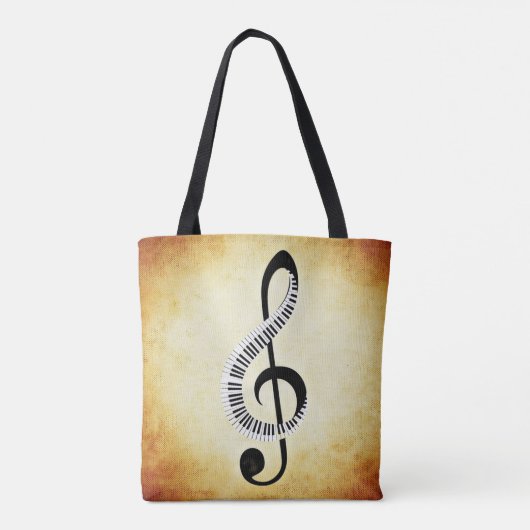 Musical Notes Canvas tas (Achterkant)
