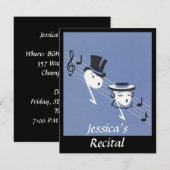 Musical Notes Choir Caroling INVITATION Kaart (Voorkant / Achterkant)