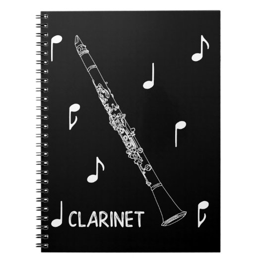 Musical Notes Clarinet Notitieboek (Voorkant)