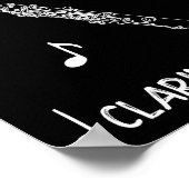 Musical Notes Clarinet Poster (Hoek)