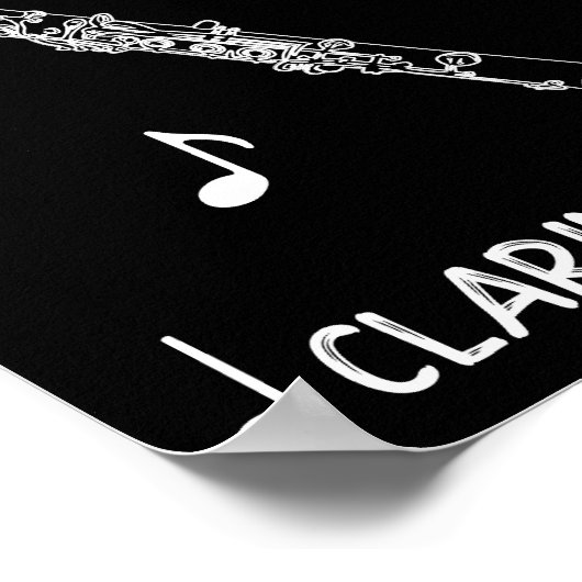 Musical Notes Clarinet Poster (Hoek)