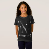 Musical Notes Clarinet T-shirt (Voorkant volledig)