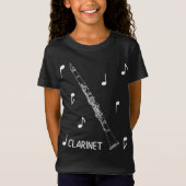 Musical Notes Clarinet T-shirt (Voorkant)