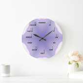 Musical Notes Clock op Lavender background Grote Klok (Huis)