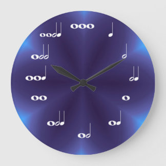 Musical Notes Clock Paars blend Grote Klok