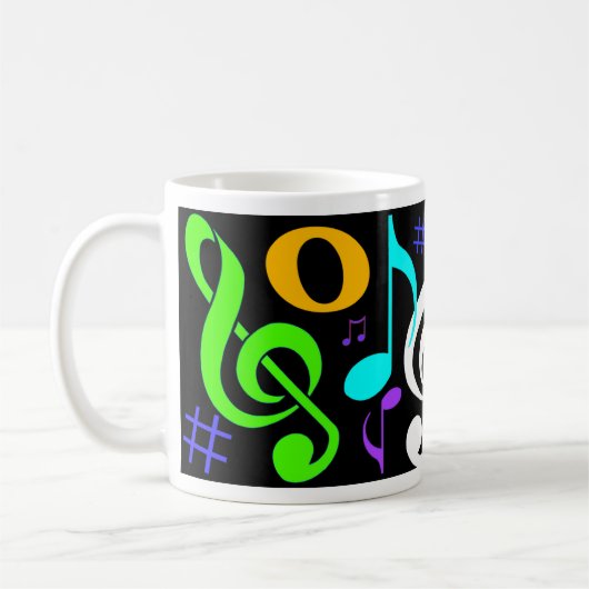 Musical Notes Coffee Mok (Links)