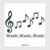 Musical Notes Design Contour Sticker (Vel)