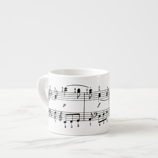 Musical Notes Espresso Mok (Links)