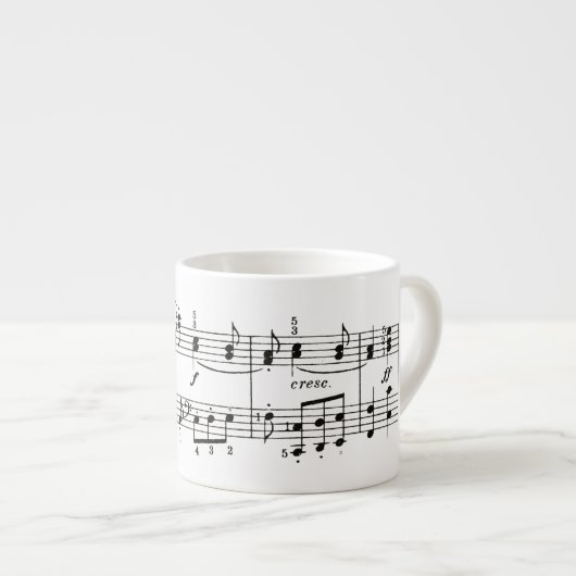 Musical Notes Espresso Mok (Voorkant rechts)