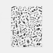 Musical Notes Fleece Blankets Deken (Voorkant)