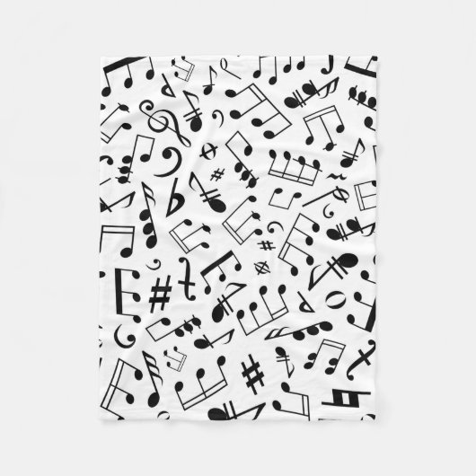 Musical Notes Fleece Blankets Deken (Voorkant)