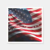 Musical Notes Floating On an American Flag Servet (Voorkant)